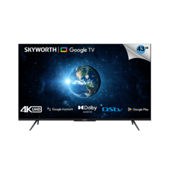 Skyworth 43 Inch 43G3A 4K UHD Android Smart TV Playstore + Inbuilt-chromecast